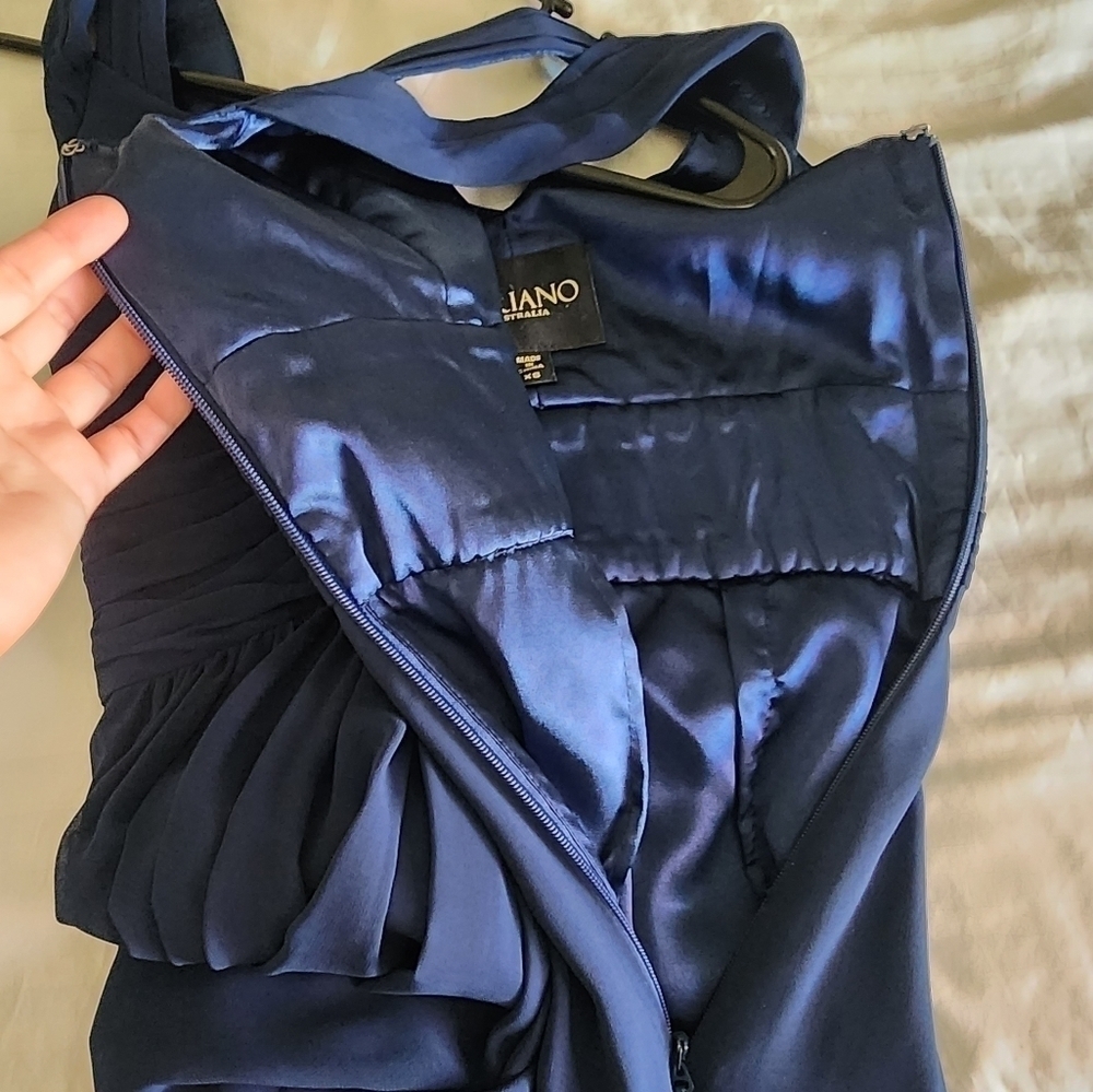 Bariano Ocean Of Elegance Navy Blue Maxi Dress size XS - Picture 4 of 5